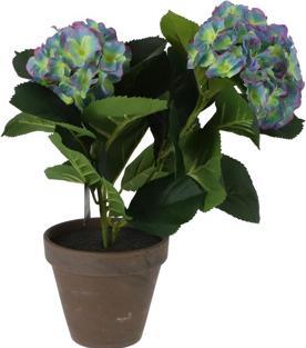 Immagine prodotto Mica Fiore artificiale Ortensia Decorazioni H 40 cm viola (40 cm)