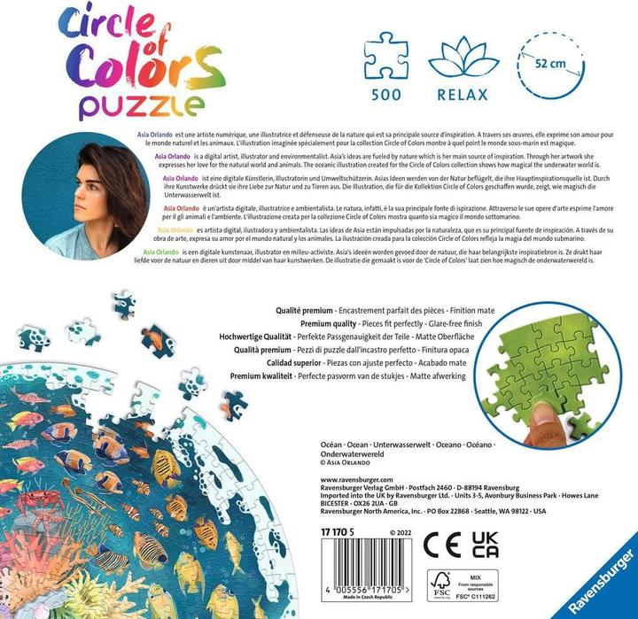 Actual product image Ravensburger Circle of Colors Puzzles - Ocean, 500st. (500 pieces)