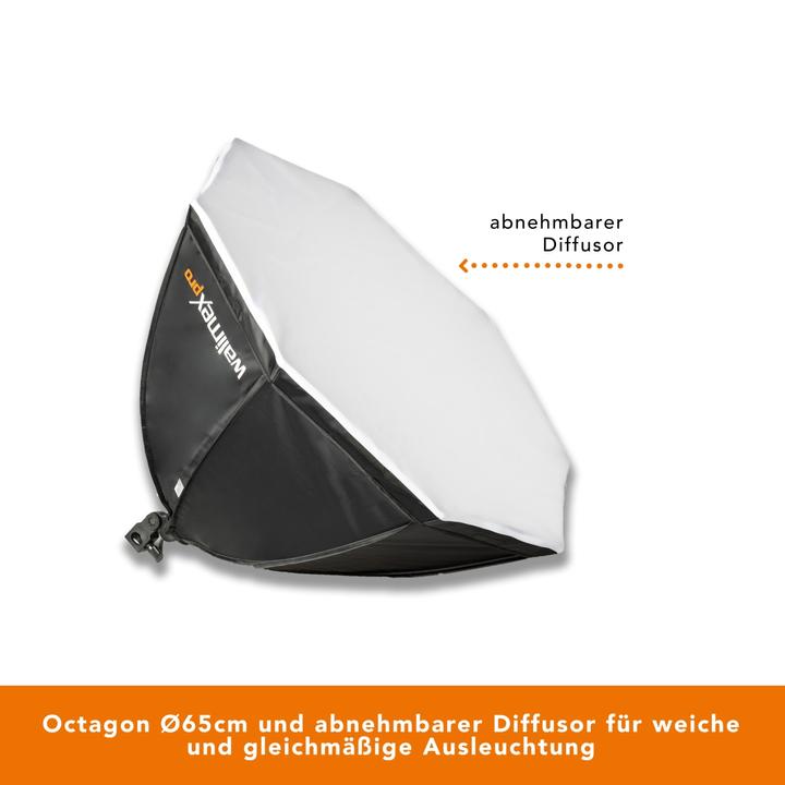 Produktbild Walimex pro LED 60W Octagon Ø65cm Bi Color Kit 1 (65 cm)