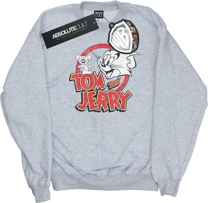 Immagine prodotto Tom & Jerry Distressed Logo Felpa Ragazze (140, 146)
