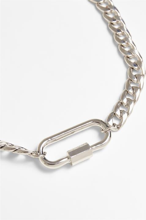 Actual product image Urban Classics Fastener Necklace - 17142 (Iron, Zinc)