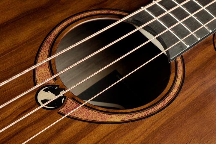 Image du produit Lâg Guitars Sauvage Bce (Basse acoustique, Brown Brankowood (Fingerboard), Pale Brankowood (Top), Smoked Eucalyptus Rough Sawn Finish (Back & Side), Khaya (cou), Black Brankowood (pont))