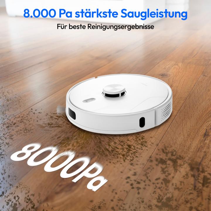 Produktbild Medion Wischfunktion, Lasernavigation, starke 8.000 Pa Saugkraft, No Go & Go Bereiche, präzise Kartenerstel (Saugroboter)