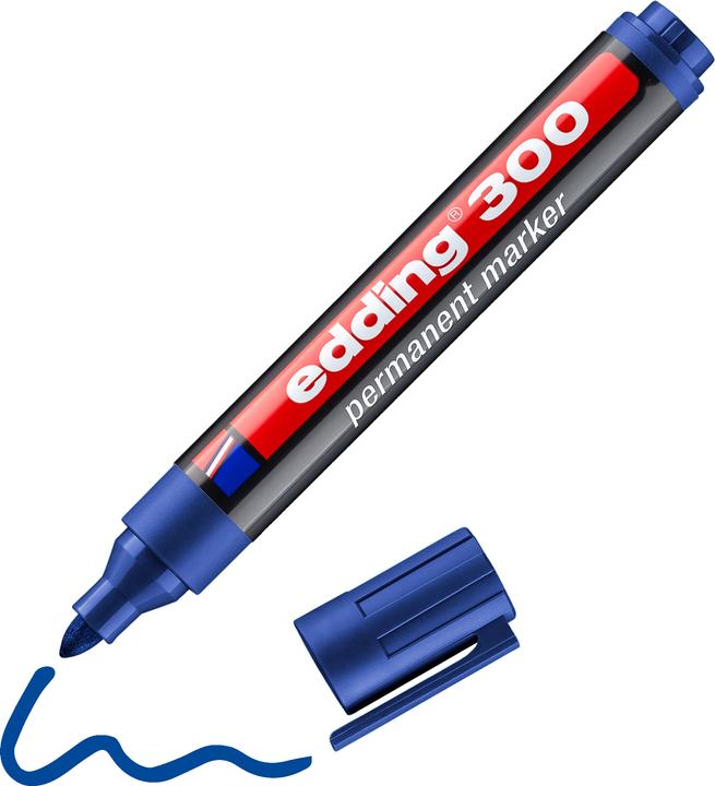 Actual product image Edding Permanent Marker 300 (Blue, 1.50 mm, 1 x)