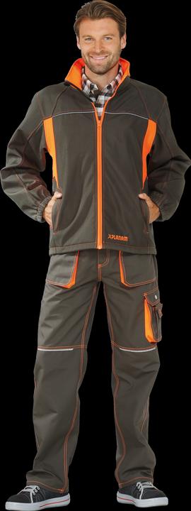 Produktbild Planam Basalt Neon Arbeitsjacke Softshelljacke oliv orange Grösse XXXL (3XL)