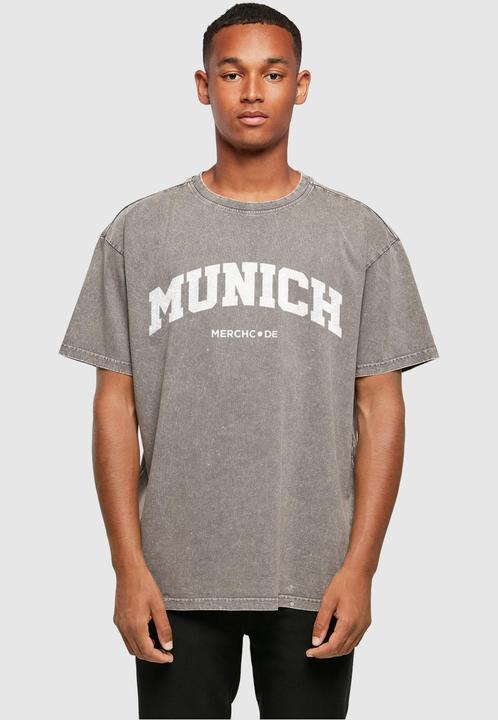 Produktbild Merchcode Munich Wording - Acid Washed Oversize Tee - 113017 (3XL)