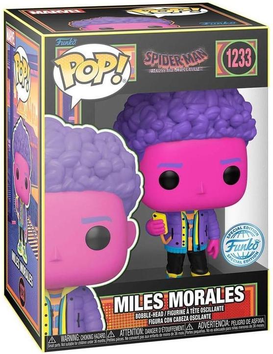 Actual product image Funko Pop! Marvel: Spider-Man: Across the Spider-Verse - Miles Morales (Blacklight) - Special Edition