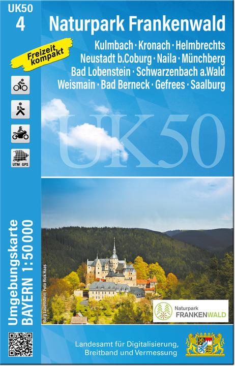 Produktbild UK50-4 Naturpark Frankenwald (Umgebungskarte 1:50000)