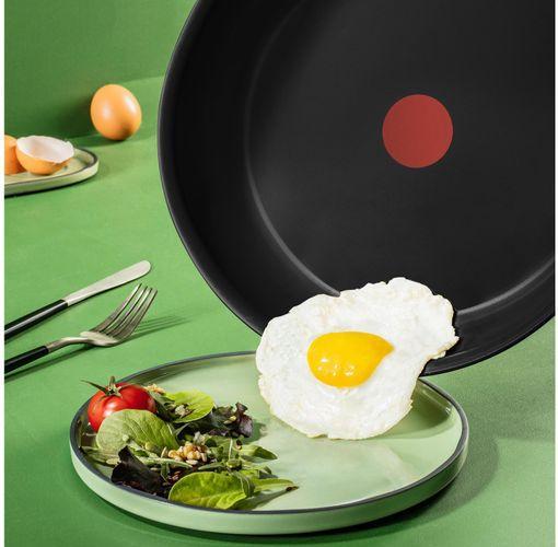 Actual product image Tefal Frying pan Renew Black On 28cm (28 cm, Frying pan, Aluminium, Ceramic)