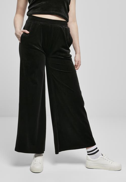Urban Classics Ladies High Waist Straight Velvet Sweatpants