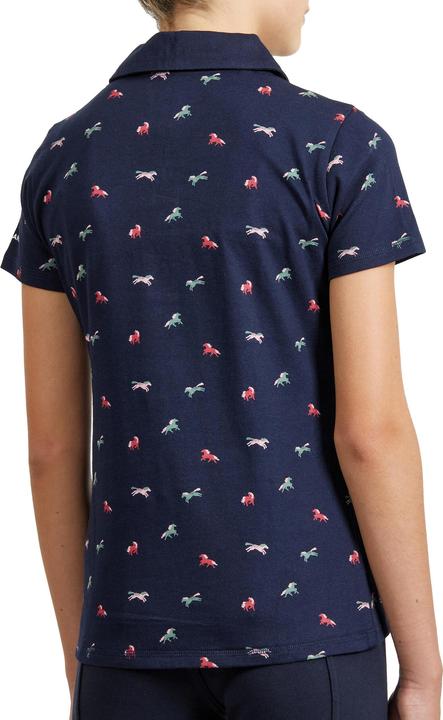 Actual product image Fouganza Riding polo shirt 140 short sleeve children blue (164)