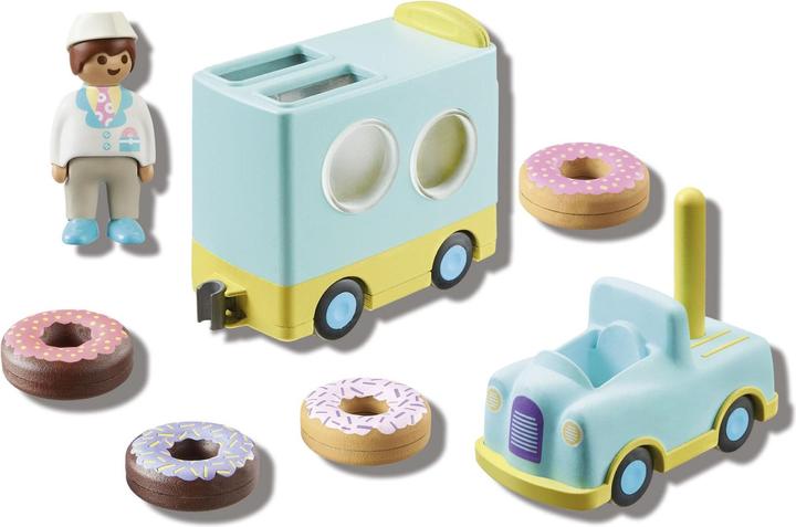 Produktbild Playmobil Verrückter Donut Truck mit Stapel- und Sortierfunktion (71325, Playmobil 1.2.3)