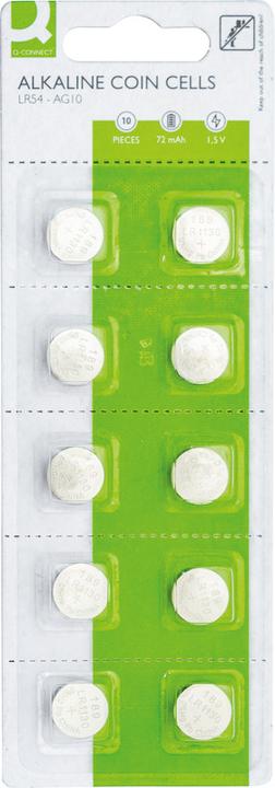 Image du produit Q-Connect Piles boutons alcalines (10 pcs, AG10, 72 mAh)