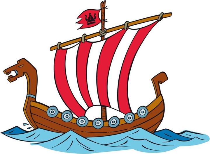 Actual product image Wickie Viking ship 1 (60 x 44 cm)