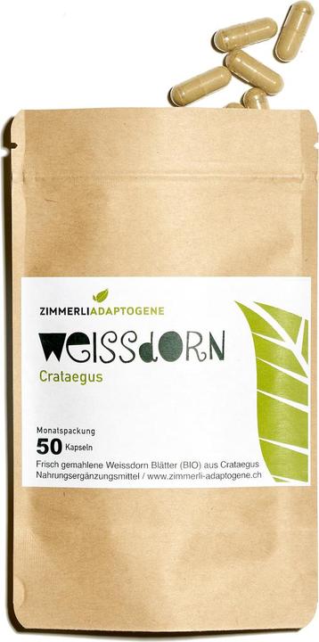 Actual product image Zimmerli Adaptogene Hawthorn Capsules 50 Capsules (1 Piece, Capsules, 25 g)