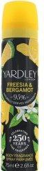 Actual product image Yardley Freesia & Bergamot by London Body Fragrance Spray 77 ml (Body lotion, 77 ml)