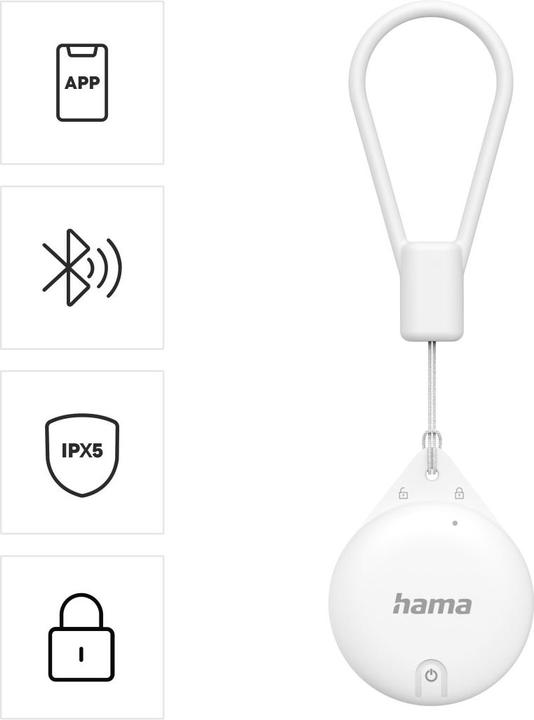 Produktbild Hama 185815 Schlüsselfinder Bluetooth f. Apple Weiss 4 St. Set (iOS)