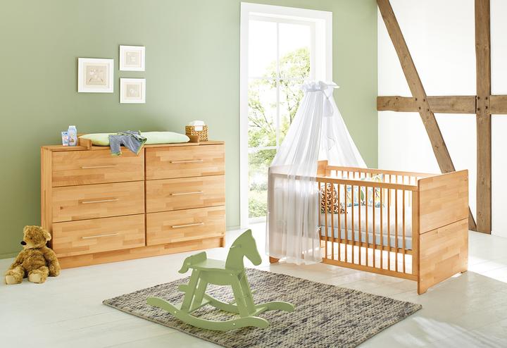Produktbild Pinolino Sparset Natura extrabreit (Babybett, Wickelkommode)