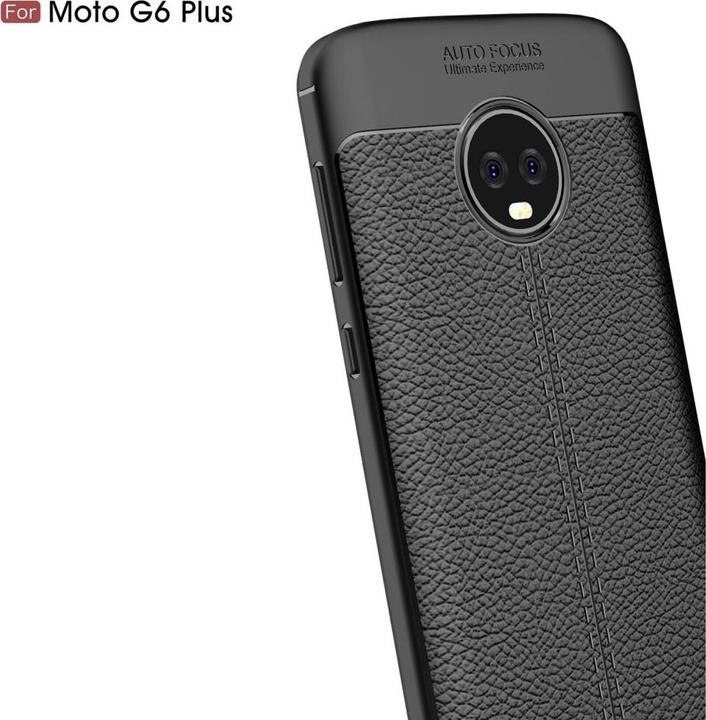 Produktbild Screenguard Motorola Moto G6 Plus Hülle Leather Design TPU Cover (Motorola Moto G6 Plus)