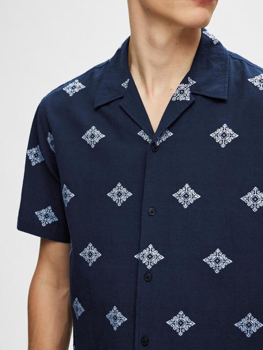 Image du produit Selected Homme Chemise à manches courtes en coton imprimé (L)