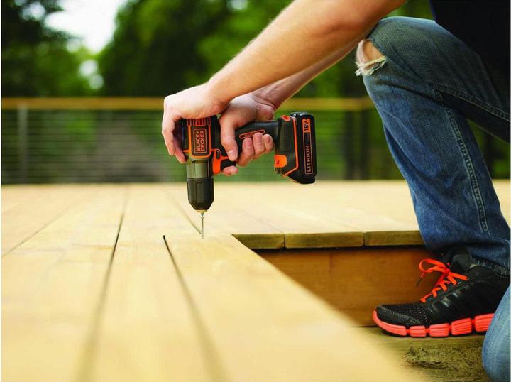 Actual product image Black & Decker 18V cordless drill Autosense (Rechargeable battery operated)