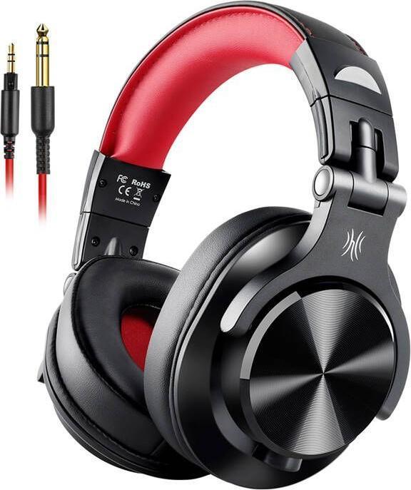 Actual product image OneOdio A71 Wired Headphones (Black and Red) (Cable)