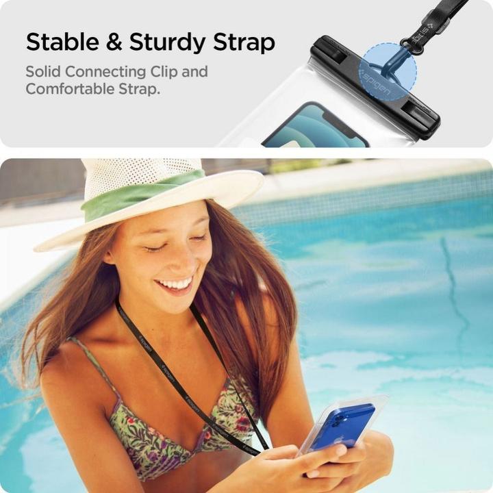 Actual product image Spigen A601 Universal Waterproof Case, Clear (pack of 2) (Universal)