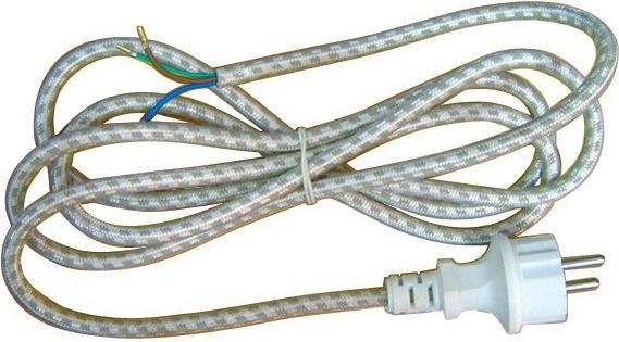 Produktbild Emos Netzkabel 3x 0,75mm2 für Bügeleisen, 2,4m, textilummantelt (2.40 m)
