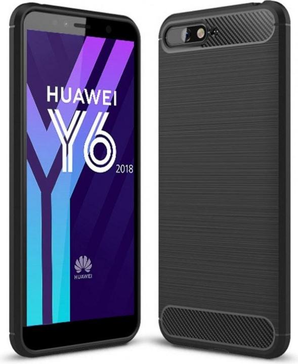 Actual product image Screenguard Huawei Y6 2018 Cover Carbon Brushed Soft TPU (Huawei Y6 (2018))