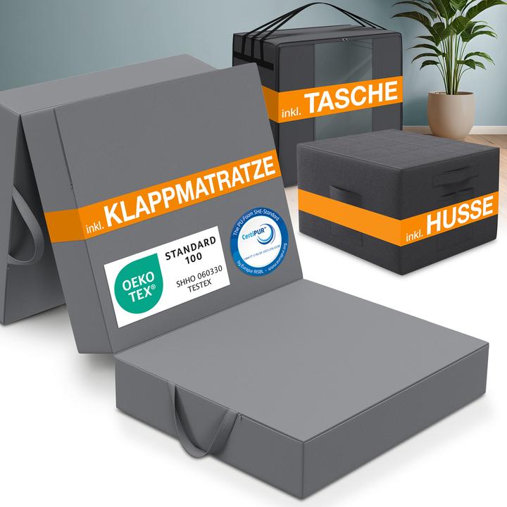 Immagine prodotto Bestschlaf Klappmatratze inkl. Husse & Transporttasche (90 x 200 cm, Nucleo di schiuma)