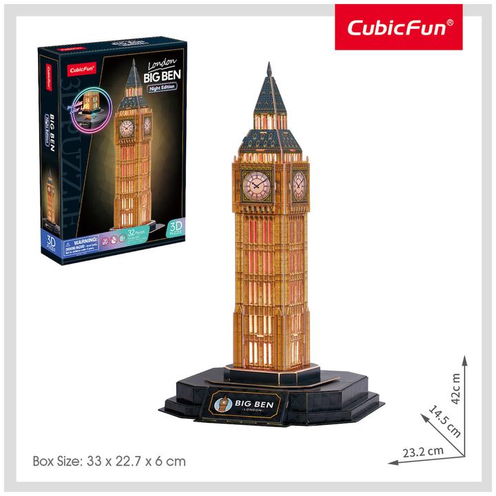 Actual product image Cubicfun Puzzle 3D Big Ben (wersja nocna) (32 pieces)