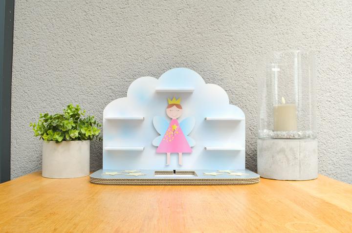 Actual product image Maas Packaging Tonie Shelf - sturdy corrugated cardboard - cloud with fairy