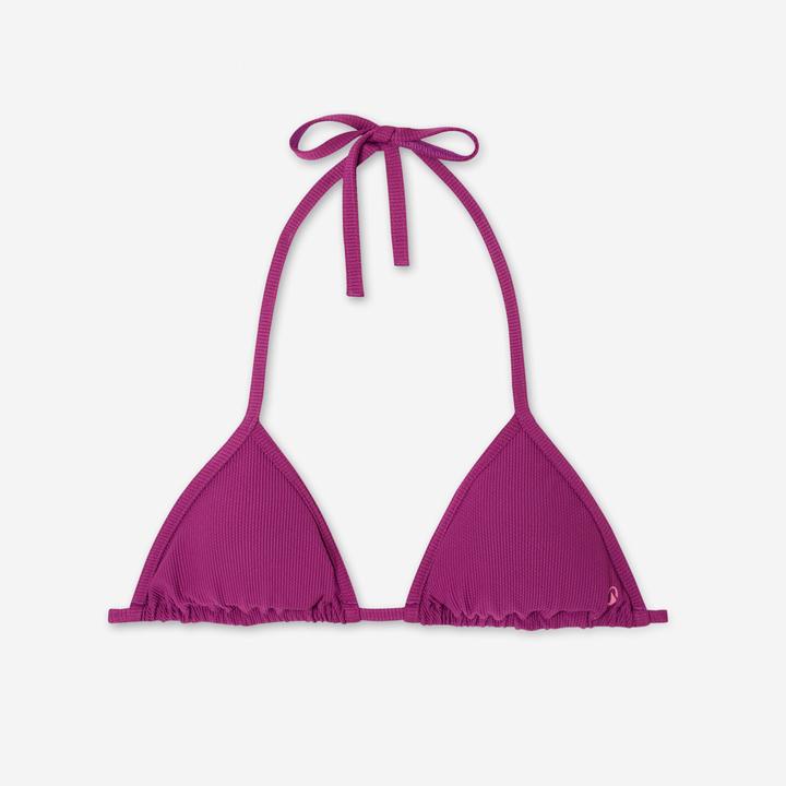 Actual product image Olaian Bikini-Oberteil Triangel Surfen Damen strukturiert Mae violett (40, 42)