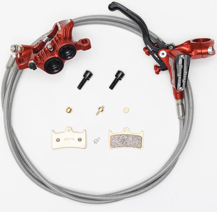 Produktbild Hope Frein Arrière TECH 3 V4 RED EDITION Durite Aviation Rouge/No (Hinterradbremse, Bremssattel)