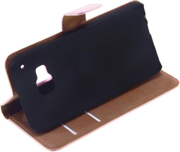 Actual product image OEM Slim Leather Book Case for HTC M9 - pink 4250710561469 (HTC One M9, HTC One M9s)