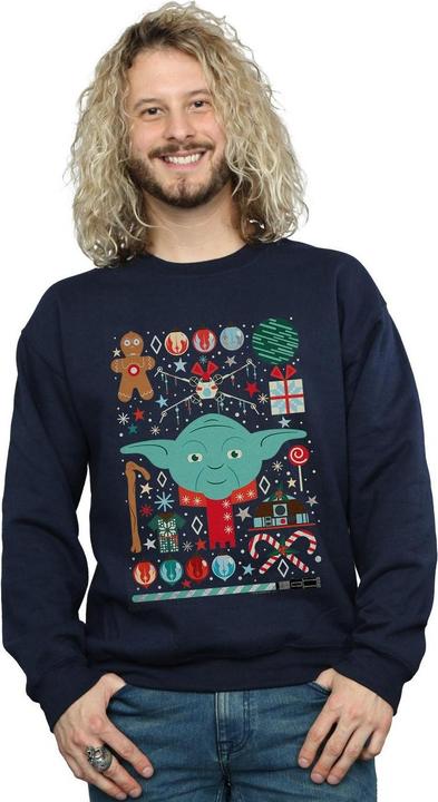 Actual product image Star Wars Mens Yoda Christmas Sweatshirt (3XL)