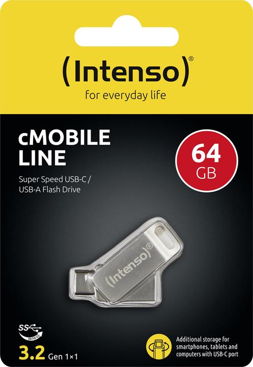 Actual product image Intenso cMobile Line (64 GB, USB-A, USB 3.0)