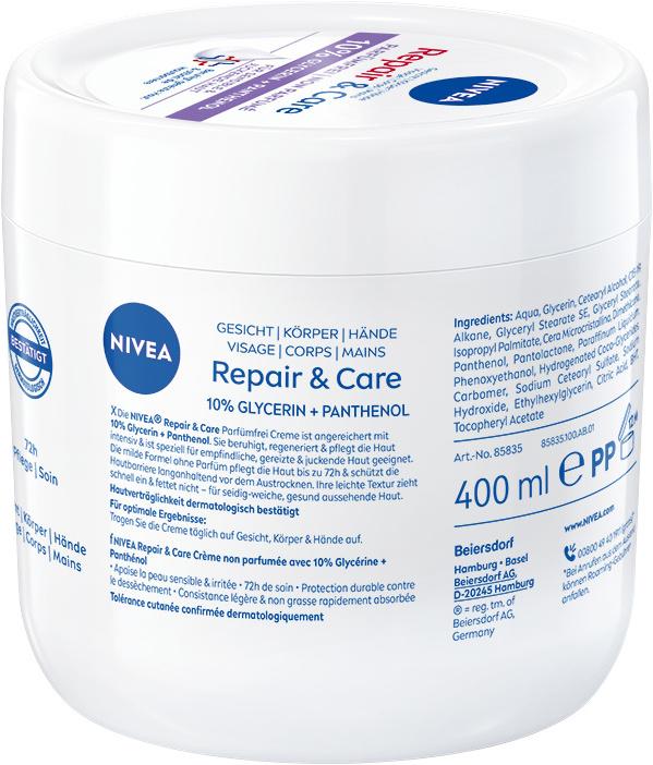 Produktbild NIVEA Repair & Care Sensitive Repair (Körpermilch, 400 ml)