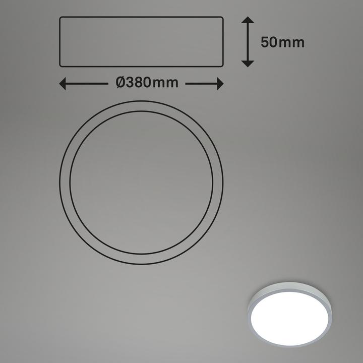 Produktbild Briloner RGBW-LED Aufbauleuchte, silberfarbig, 1xLED/22W (2900 lm)