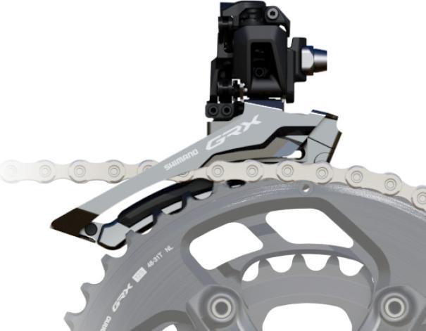 Produktbild Shimano Umwerfer GRX FD-RX820 2x12 Down Swing 63-66° Anlöt