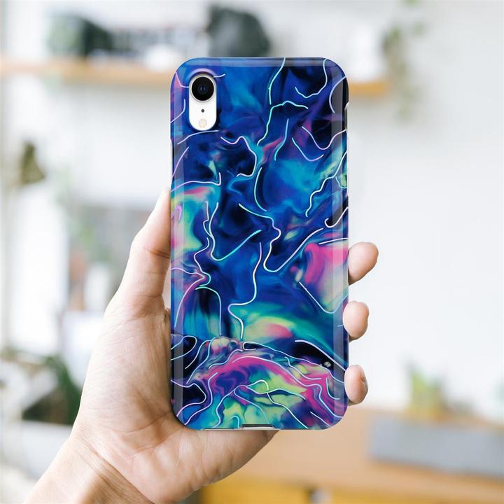Actual product image Cadorabo IMD TPU Colorful Marble Cover (Apple iPhone XR)