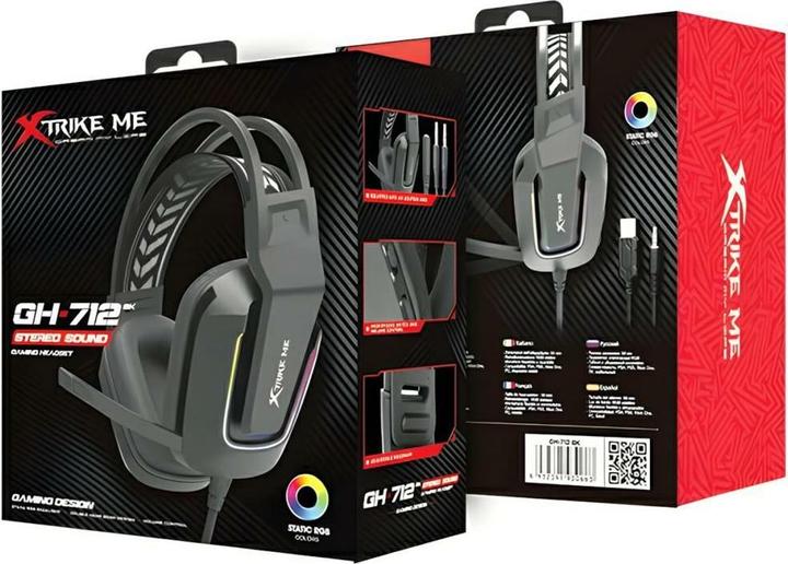 Produktbild Xtrike Me gamingowy zestaw słuchawkowy GH-712 Headset w/ Mic czarny/black