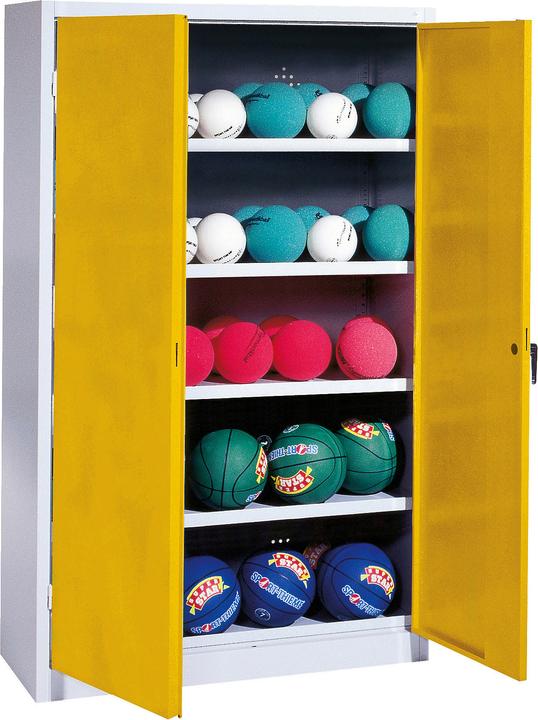 C+P Ballschrank (HxBxT: 195x150x50 cm, mit Vollblech-Flügeltüren, Typ 3)