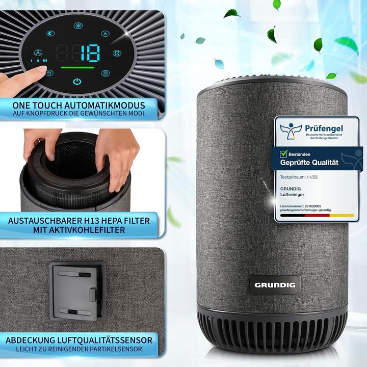 Produktbild Grundig Luftreiniger mit HEPA- und Aktivkohlefilter (49 m²)