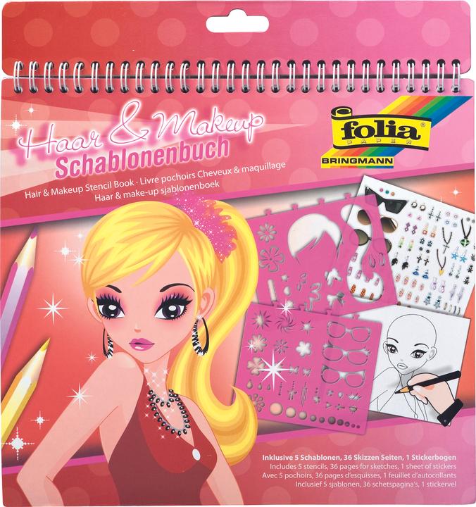 Immagine prodotto Folia Libro di stencil Bringmann per capelli e trucco di grandi dimensioni