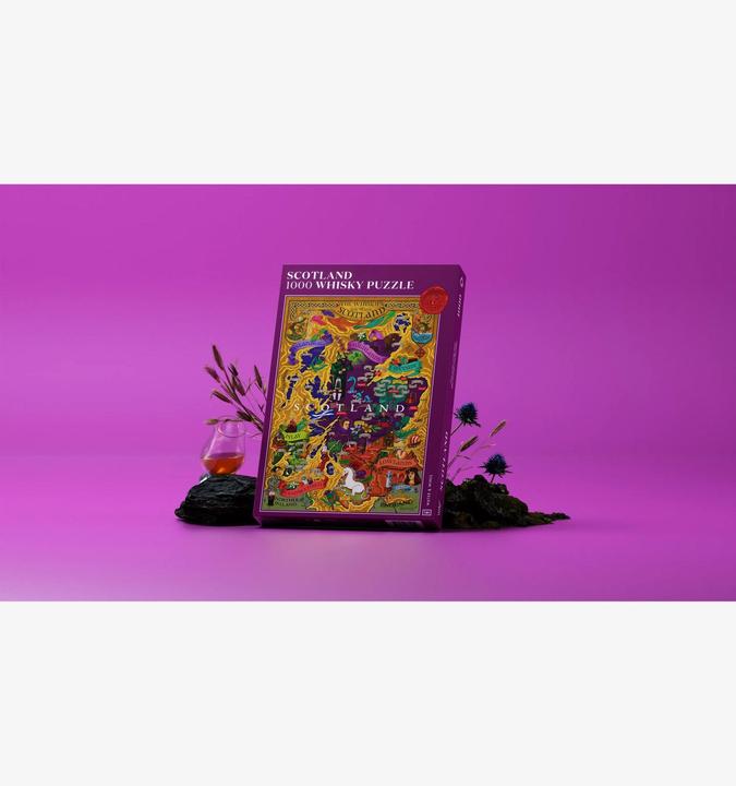 Actual product image Water & Wines Puzzle Whiskey Scotland purple (1000 pieces)
