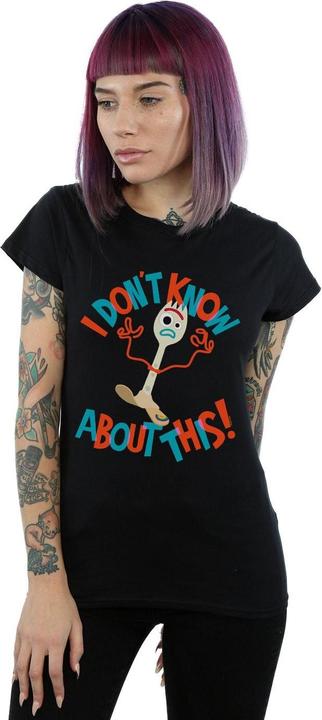 Actual product image Disney Womens/Ladies Toy Story 4 Forky I Dont Know About This Cotton T-Shirt (XXL)