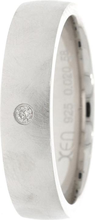 Actual product image Xen Band ring with diamond approx. 0.02 ct. (56, 925 Silver)