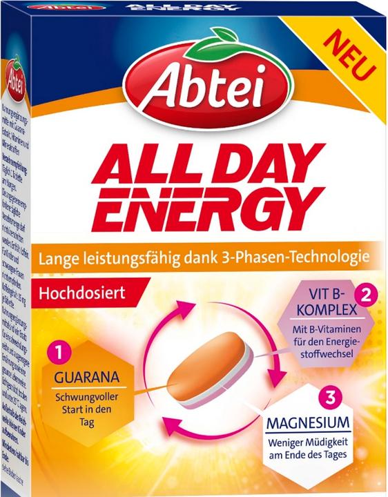 Image du produit Abtei All Day Energy cpr (20 pièce(s), Cachets, 500 g)