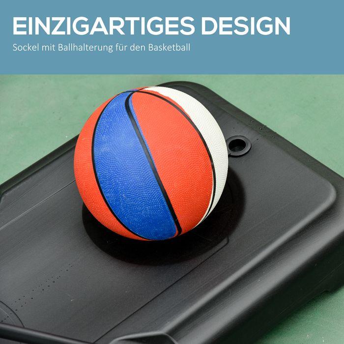 Actual product image Swisshandel24 Basketballständer Outdoor mit Rollen, 160-210 cm höhenverstellbar Basketballkorb